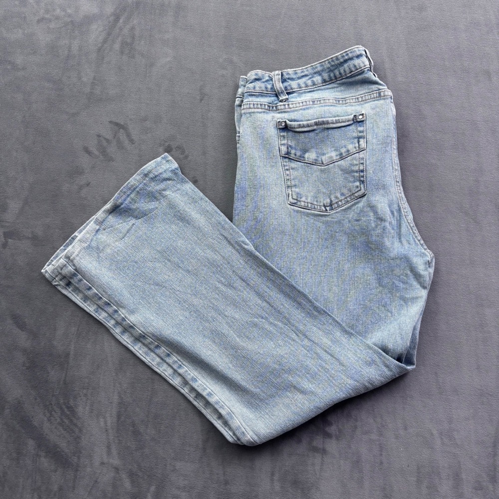 Faded Glory Missy 16 Medium Stone Stretch Bootcut Jeans FGL35450A Y2K Denim